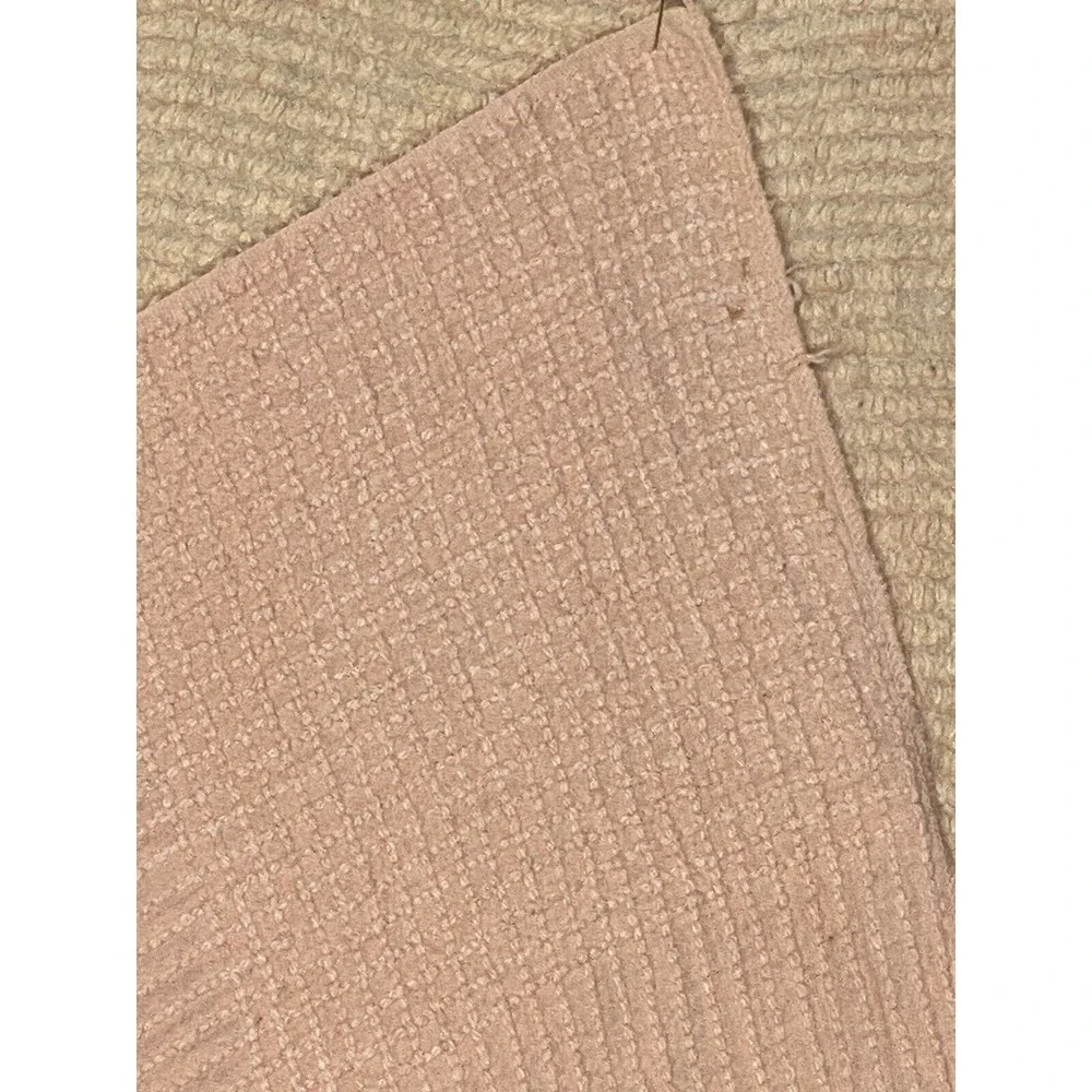 Vtg Twin Pink Chenille Bedspread 90x100